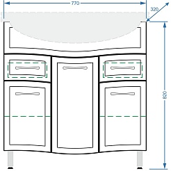 Stella Polare Мебель для ванной Концепт 80, Парма – фотография-15